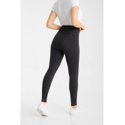 Legging d’équitation Horze Vilma femme à fond intégral rafraîchissant Noir