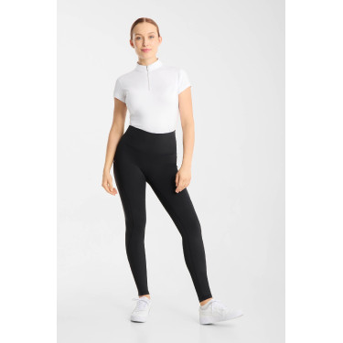 Legging d’équitation Horze Vilma femme à fond intégral rafraîchissant Noir