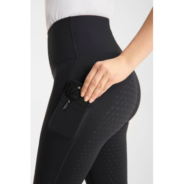 Legging d’équitation Horze Vilma femme à fond intégral rafraîchissant Noir