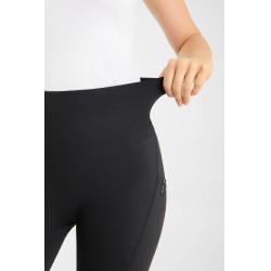 Legging d’équitation Horze Vilma femme à fond intégral rafraîchissant Noir