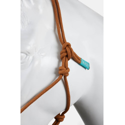 Licol corde Horze perles décoratives Marron