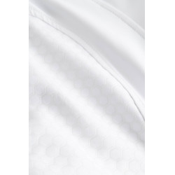Pantalon d’équitation Horze Matilda perforé femme full grip Blanc / bleu turquoise