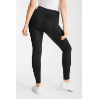 Pantalon d’équitation Horze Matilda perforé femme full grip Noir
