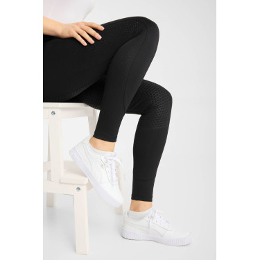 Pantalon d’équitation Horze Matilda perforé femme full grip Noir