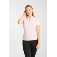 Polo Horze fonctionnel Willow femme manches courtes Rose pâle