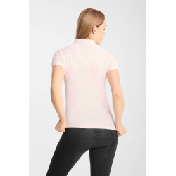 Polo Horze fonctionnel Willow femme manches courtes Rose pâle