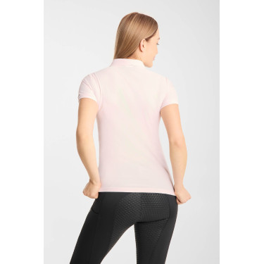 Polo Horze fonctionnel Willow femme manches courtes Rose pâle
