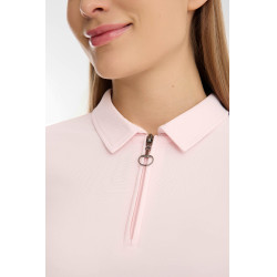 Polo Horze fonctionnel Willow femme manches courtes Rose pâle