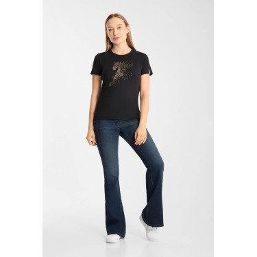 T-shirt Horze western Kathrin femme Noir