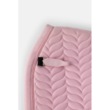 Tapis de selle Horze Velvet Wave dressage Rose pâle Tapis de selle Horze Velvet Wave dressage Rose pâle