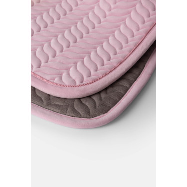 Tapis de selle Horze Velvet Wave dressage Rose pâle Tapis de selle Horze Velvet Wave dressage Rose pâle