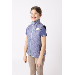 Veste d'équitation sans manches Horze Selina enfant Velvet morning Bleu Veste d'équitation sans manches Horze Selina enfant Velvet morning Bleu