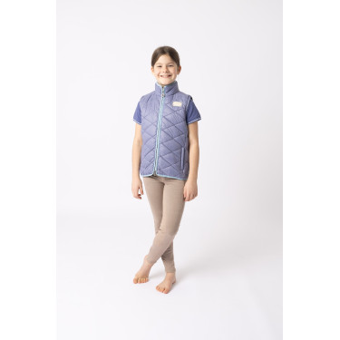 Veste d'équitation sans manches Horze Selina enfant Velvet morning Bleu Veste d'équitation sans manches Horze Selina enfant Velvet morning Bleu