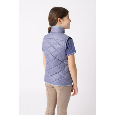 Veste d'équitation sans manches Horze Selina enfant Velvet morning Bleu Veste d'équitation sans manches Horze Selina enfant Velvet morning Bleu