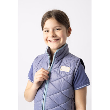 Veste d'équitation sans manches Horze Selina enfant Velvet morning Bleu Veste d'équitation sans manches Horze Selina enfant Velvet morning Bleu