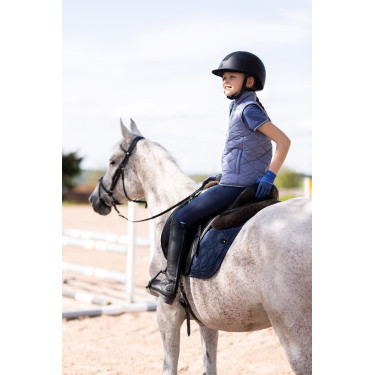 Veste d'équitation sans manches Horze Selina enfant Velvet morning Bleu Veste d'équitation sans manches Horze Selina enfant Velvet morning Bleu