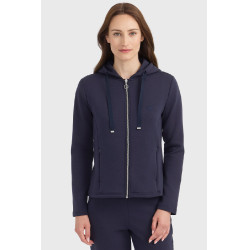 Sweat zippé Harcour Clarianne femme Marine Bleu marine