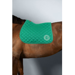 Tapis Sunny et bonnet Funny Harcour pack Vert / doré clair