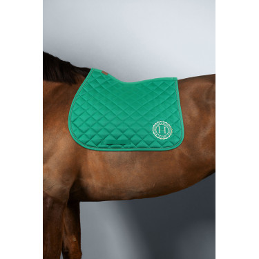 Tapis Sunny et bonnet Funny Harcour pack Vert / doré clair