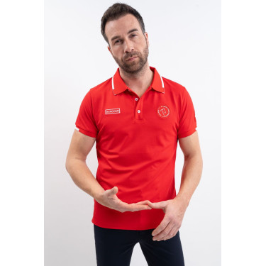 Polo Harcour Dranse homme Swiss Eequestrian Friends Rouge