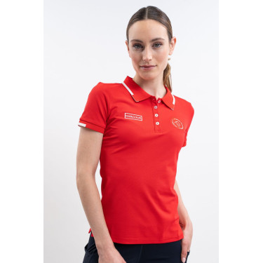 Polo Harcour Douve femme Swiss Equestrian Friends Rouge Polo Harcour Douve femme Swiss Equestrian Friends Rouge