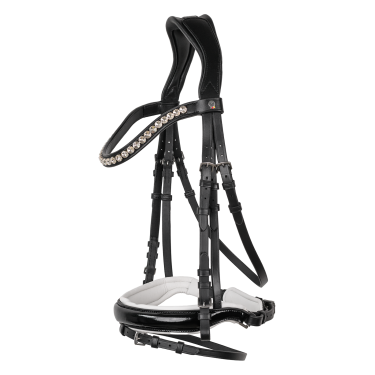 Bridon Evermore X-Line Waldhausen Noir / blanc Bridon Evermore X-Line Waldhausen Noir / blanc