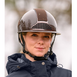 Casque d’équitation Swing H24 Lady Spark Marron brillant paillettes Casque d’équitation Swing H24 Lady Spark Marron brillant paillettes