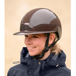 Casque d’équitation Swing H24 Lady Spark Marron brillant paillettes Casque d’équitation Swing H24 Lady Spark Marron brillant paillettes