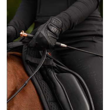 Cravache de dressage Noblesse Waldhausen Noir / or rosé Cravache de dressage Noblesse Waldhausen Noir / or rosé