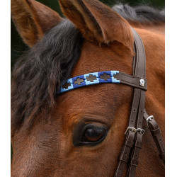 Frontal Waldhausen X-Line Polo marron Bleu / bleu clair