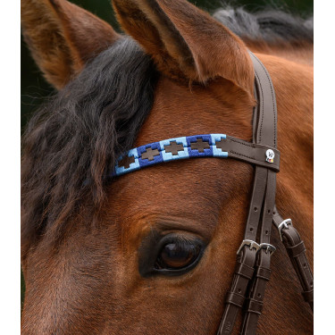 Frontal Waldhausen X-Line Polo marron Bleu / bleu clair