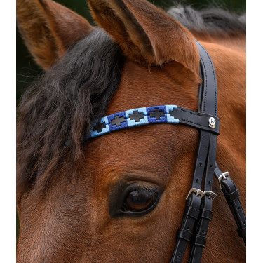 Frontal Waldhausen X-Line Polo noir Bleu / bleu clair