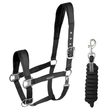 Licol et longe Waldhausen Velvet Noir Licol et longe Waldhausen Velvet Noir