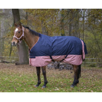 Couverture Equithème TYREX 600 D Marine / or rose Bleu