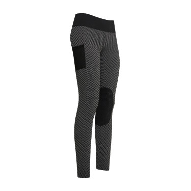 Legging d'équitation Imperial Riding Diamond Bubble Kneegrip Noir
