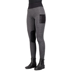 Legging d'équitation Imperial Riding Diamond Bubble Kneegrip Noir
