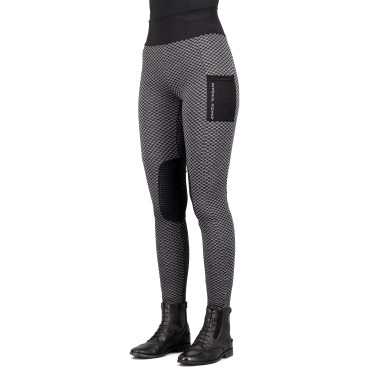 Legging d'équitation Imperial Riding Diamond Bubble Kneegrip Noir