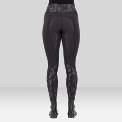 Legging d'équitation Euro-Star Breez FullGrip Noir / camouflage