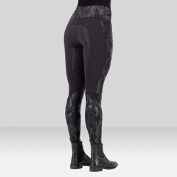 Legging d'équitation Euro-Star Breez FullGrip Noir / camouflage