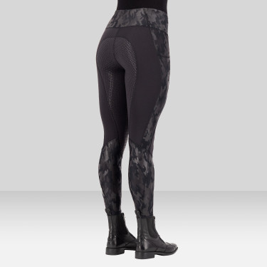 Legging d'équitation Euro-Star Breez FullGrip Noir / camouflage