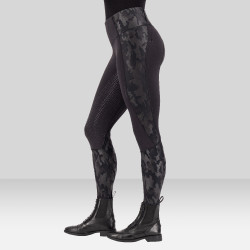 Legging d'équitation Euro-Star Breez FullGrip Noir / camouflage