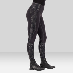 Legging d'équitation Euro-Star Breez FullGrip Noir / camouflage