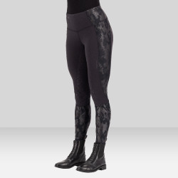 Legging d'équitation Euro-Star Breez FullGrip Noir / camouflage