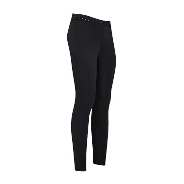 Pantalon d'équitation Euro-star Equitation Queen Diamond FullGrip été Noir