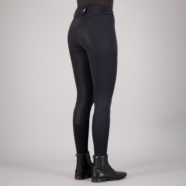 Pantalon d'équitation Euro-star Equitation Queen Diamond FullGrip été Noir