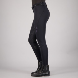 Pantalon d'équitation Euro-star Equitation Queen Diamond FullGrip été Noir