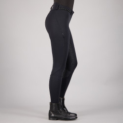 Pantalon d'équitation Euro-star Equitation Queen Diamond FullGrip été Noir
