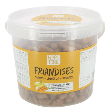 Bonbons Hippo-Tonic pour chevaux goût banane et carotte Bonbons Hippo-Tonic pour chevaux goût banane et carotte