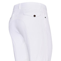 Pantalon d'équitation Euro-Star Camillo original grip genoux homme Blanc