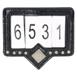 Porte-numéro pour tapis de selle Imperial Riding Show and Glow Noir / croco noir